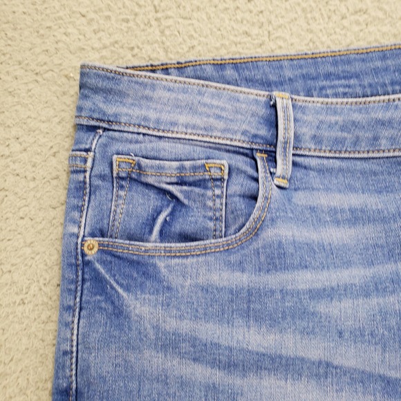 Old Navy Jeans Womens 16 Blue Denim Medium Wash Rockstar Super Skinny - Picture 3 of 14